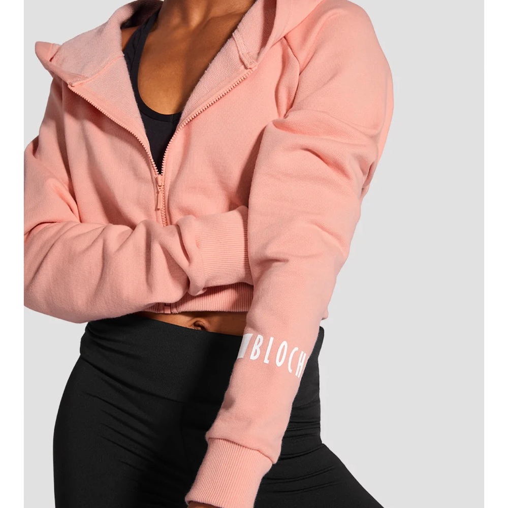 Bloch Dance zip front crop hoodie
